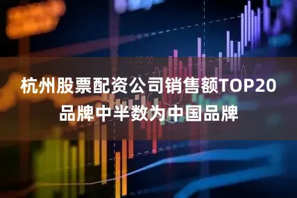 杭州股票配资公司销售额TOP20品牌中半数为中国品牌